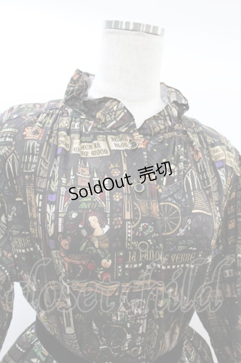 画像4: Jane Marple / Grimm stained glassギャザードレス M ブラック H-25-01-10-1013-JM-OP-KB-ZH (4)