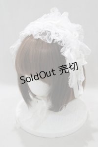 MARBLE / レースリボンヘッドドレス  白 H-25-01-10-076-GO-AC-KB-ZH