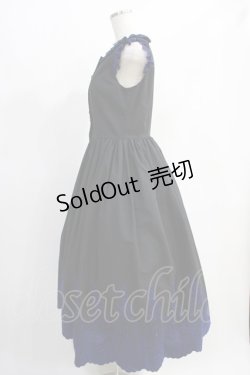 画像2: Moi-meme-Moitie / Rose Garden刺繍サンドレス 9号 黒×青 H-25-01-11-001-MO-OP-KB-ZH