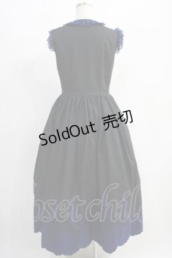 画像3: Moi-meme-Moitie / Rose Garden刺繍サンドレス 9号 黒×青 H-25-01-11-001-MO-OP-KB-ZH