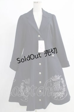 画像1: metamorphose / クラウンエンブレム刺繍入りコート サイズ1 ネイビー H-25-01-12-004-ME-CO-NS-ZH