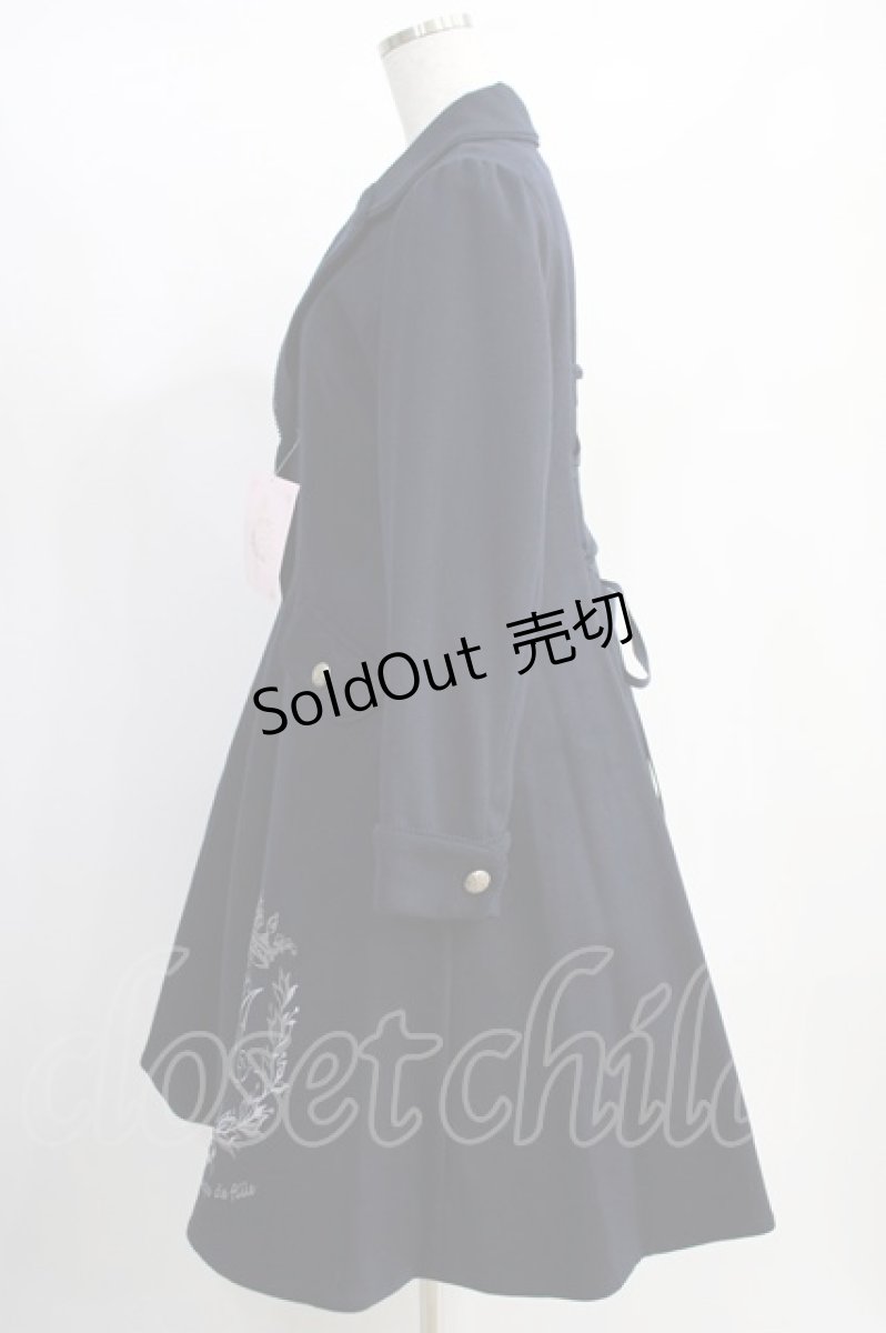 画像2: metamorphose / クラウンエンブレム刺繍入りコート サイズ1 ネイビー H-25-01-12-004-ME-CO-NS-ZH (2)