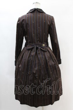 画像2: Jane Marple / Regimental stripeのコレットドレス  ブラウン H-25-01-12-1011-JM-OP-KB-ZT258