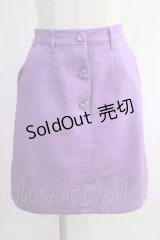 MILK / ハートボタンミニスカート  パープル H-25-01-13-034-ML-SK-KB-ZH