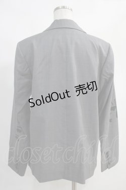 画像3: HYSTERIC GLAMOUR / DESTROY ALL MONSTERS/SCRATCH 1ツ釦ピークドラペルジャケット  グレー H-25-01-13-045-PU-JA-KB-ZH