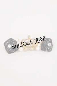JESUS DIAMANTE / スペシャルローズ王冠バレッタ  ブラック H-25-01-13-1039-JE-AC-NS-ZH