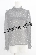 MILK / シフォンフリルハイネックトップス  ブラック H-25-01-13-070-ML-TO-KB-ZH