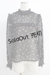 MILK / シフォンフリルハイネックトップス  ブラック H-25-01-13-070-ML-TO-KB-ZH