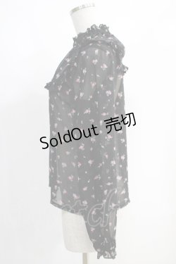 画像2: MILK / シフォンフリルハイネックトップス  ブラック H-25-01-13-070-ML-TO-KB-ZH