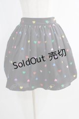 MILK / ハートキャンディスカート  ブラック×キャンディハート H-25-01-13-007-ML-SK-KB-ZT414