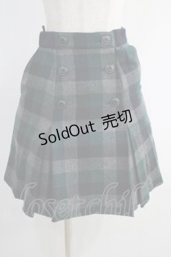 画像1: MILK / TOMスカート  ネイビー×グリーンチェック H-25-01-13-011-ML-SK-KB-ZT204
