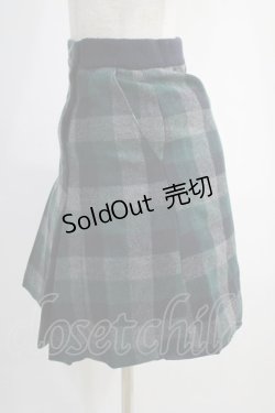 画像2: MILK / TOMスカート  ネイビー×グリーンチェック H-25-01-13-011-ML-SK-KB-ZT204