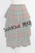 Jane Marple / Wool tartan dirndl skirt  グリーン H-25-01-13-015-JM-SK-KB-ZT207