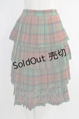 Jane Marple / Wool tartan dirndl skirt  グリーン H-25-01-13-015-JM-SK-KB-ZT207