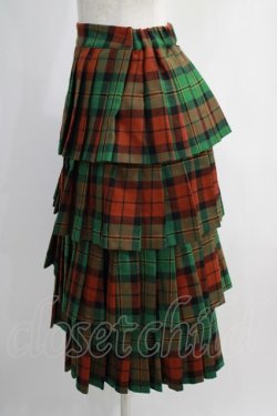 画像2: Jane Marple / Wool tartan dirndl skirt  グリーン H-25-01-13-015-JM-SK-KB-ZT207