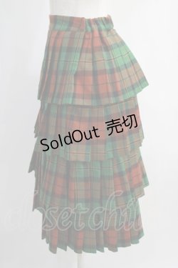 画像2: Jane Marple / Wool tartan dirndl skirt  グリーン H-25-01-13-015-JM-SK-KB-ZT207