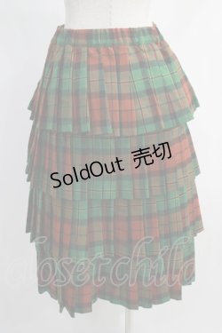 画像3: Jane Marple / Wool tartan dirndl skirt  グリーン H-25-01-13-015-JM-SK-KB-ZT207