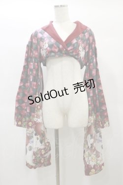 画像1: Royal Princess Alice / 大正浪漫ニャンコ日和（たまコラボ）振袖ジャケット Free レッド H-25-01-14-092-LO-OP-NS-ZH