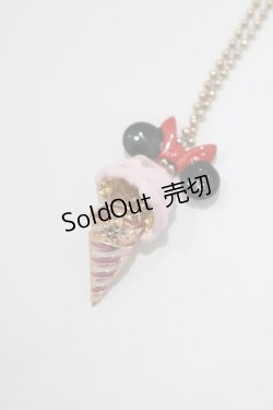 画像1: Q-pot. / ミニーマウス/アイスクリームネックレス  ストロベリーアイス H-25-01-15-079-QP-AC-KB-ZH