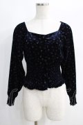 Candy Stripper / FLOWER VELOUR   ネイビー H-25-01-16-050-PU-TO-KB-ZT107