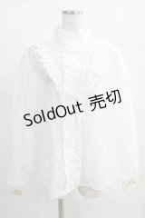NieR Clothing / 立ち襟ブラウス F 白 H-25-01-16-053-PU-TO-KB-ZH