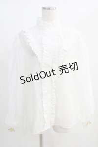 NieR Clothing / 立ち襟ブラウス F 白 H-25-01-16-053-PU-TO-KB-ZH