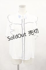 axes femme POETIQUE / リトルマーメイド刺繍ブラウス M オフ H-25-01-16-1064-AX-BL-NS-ZH