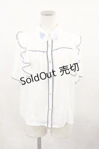 axes femme POETIQUE / リトルマーメイド刺繍ブラウス M オフ H-25-01-16-1064-AX-BL-NS-ZH