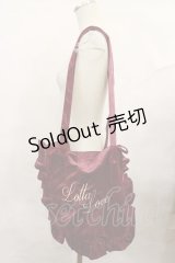 Ank Rouge / ベロアフリルトートバッグ  ボルドー H-25-01-16-1078-CA-BG-NS-ZH