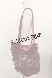 Ank Rouge / ベロアフリルトートバッグ  ボルドー H-25-01-16-1078-CA-BG-NS-ZH