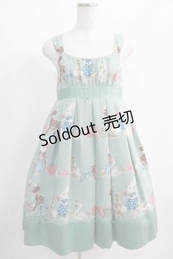 画像1: Emily Temple cute / アンティークジュエリーノースリーブワンピース  サックス H-25-01-16-008-ET-OP-KB-ZH