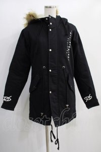 KRY CLOTHING / フェイクファーモッズコート  黒 H-25-01-16-020-EL-CO-KB-ZT-C036