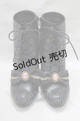 Queen Bee / カメオリボンショートブーツ L ブラック H-25-01-17-080-EL-SH-NS-ZH