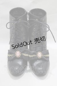 Queen Bee / カメオリボンショートブーツ L ブラック H-25-01-17-080-EL-SH-NS-ZH