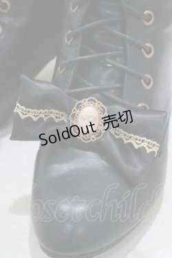 画像5: Queen Bee / カメオリボンショートブーツ L ブラック H-25-01-17-080-EL-SH-NS-ZH