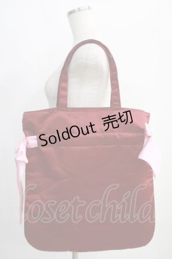 画像2: Maison de FLEUR / 選べるダブルリボントートバッグ  レッド/ピンク H-25-01-18-064-LO-BG-NS-ZH