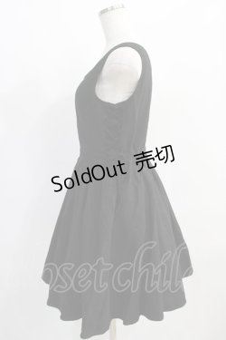 画像2: Ank Rouge / ハート刺繍フリルジャンパースカート M ブラック H-25-01-18-021-CA-OP-NS-ZH