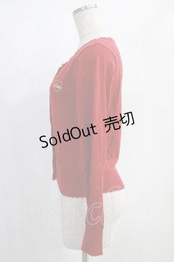 画像2: Ank Rouge / Lolitaハート刺繍カーディガン M レッド H-25-01-19-026-CA-TO-NS-ZH