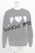 Ank Rouge / ユニコーンハートプリントトップス M ブラック H-25-01-19-033-CA-TO-NS-ZH