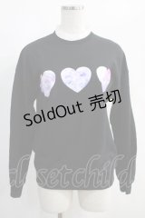Ank Rouge / ユニコーンハートプリントトップス M ブラック H-25-01-19-033-CA-TO-NS-ZH