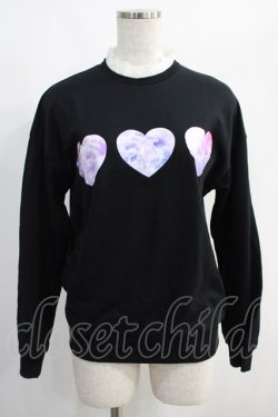 画像1: Ank Rouge / ユニコーンハートプリントトップス M ブラック H-25-01-19-033-CA-TO-NS-ZH