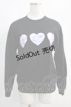 画像1: Ank Rouge / ユニコーンハートプリントトップス M ブラック H-25-01-19-033-CA-TO-NS-ZH