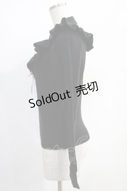 画像2: Ank Rouge / はしごリボンVフリルニット M ブラック/ピンク H-25-01-19-034-CA-TO-NS-ZH