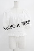 MILK / Dollパフトップス  ホワイト H-25-01-19-1028-ML-TO-KB-ZH
