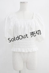 MILK / Dollパフトップス  ホワイト H-25-01-19-1028-ML-TO-KB-ZH