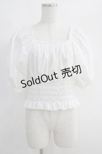 MILK / Dollパフトップス  ホワイト H-25-01-19-1028-ML-TO-KB-ZH
