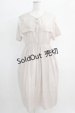 画像1: merry jenny / エアリーセーラーカラーワンピース F ベージュ H-25-01-19-1006-LO-OP-KB-ZH