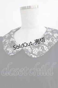 画像4: Jane Marple / レースカラーティアード切替ワンピース  黒 H-25-01-19-1007-JM-OP-KB-ZH