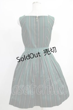 画像3: Jane Marple / レジメンタルストライプのドレス  ダークグリーン H-25-01-19-1002-JM-OP-KB-ZT439