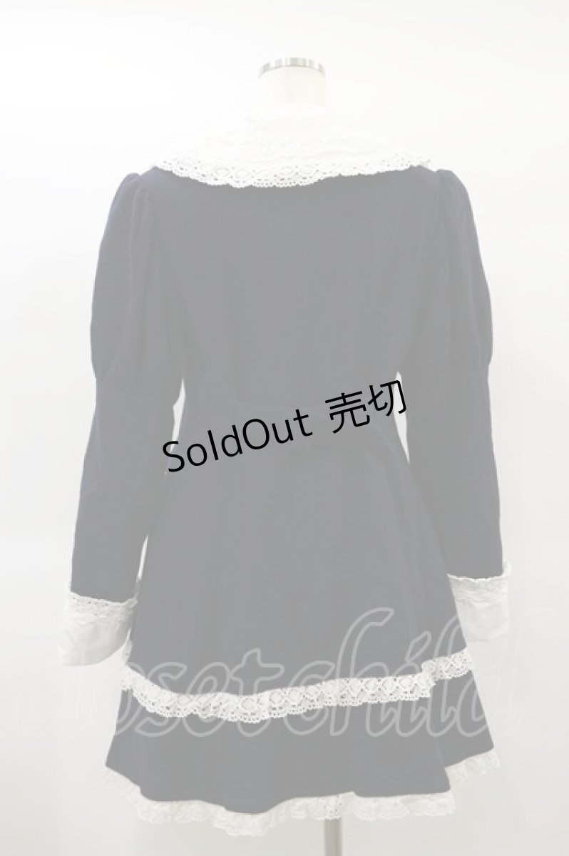 画像2: metamorphose / トーションレースコート Free ネイビー H-25-01-20-058-ME-CO-NS-ZH (2)